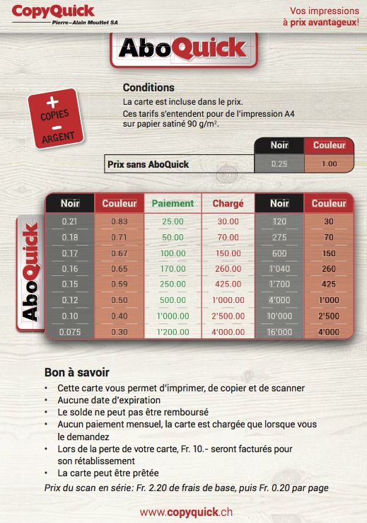 Abos Prix Aboquick A5